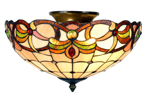 Tiffany Style Ceiling Uplighter