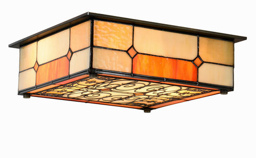 Tiffany Style Square Ceiling Light